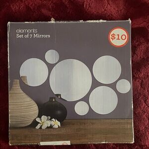 Element Round Wall Mirrors Set - Silver